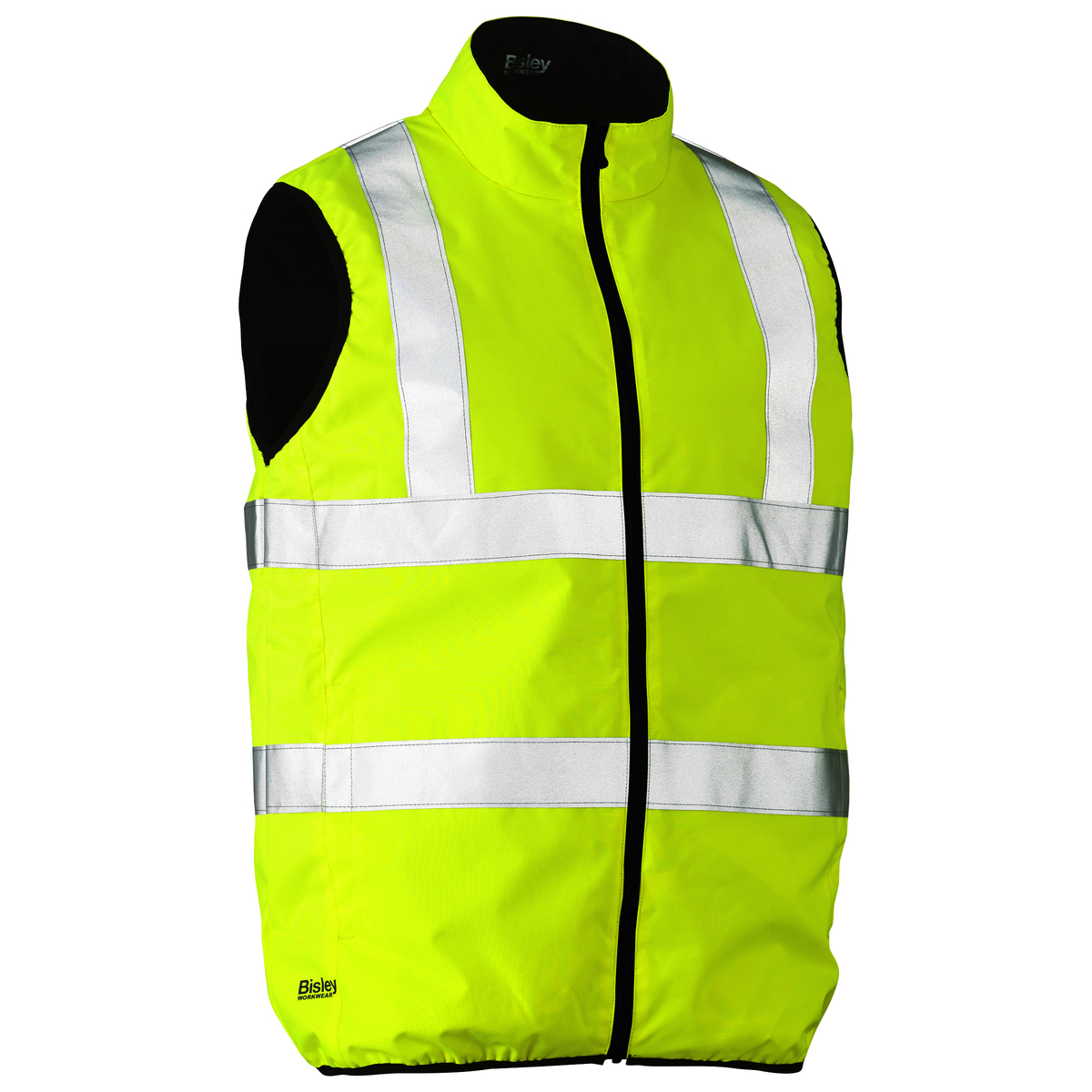 Protective Industrial Products X-Large Hi-Viz Yellow Bisley® Polyester/Polyurethane/Taffeta Reversible Insulated Vest