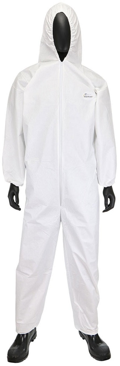 RADNOR™ Medium White Posi-Wear® BA™ Disposable Coveralls