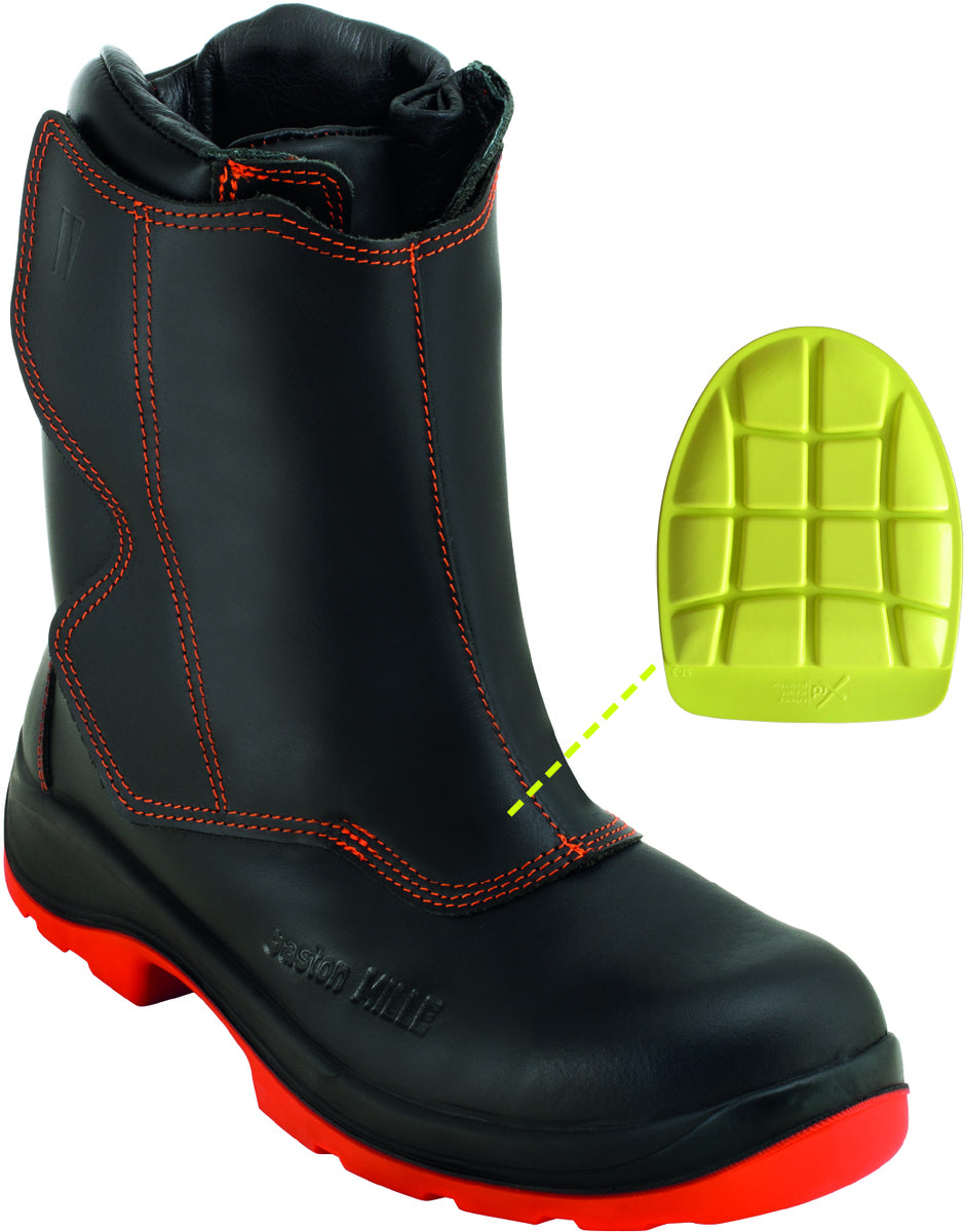 Gaston Mille Inc Size 11 Black Atna Top Millemeta® Leather Composite Toe Rangers Boots With PU Nitrile Insulated Sole And Sanitized® Lining
