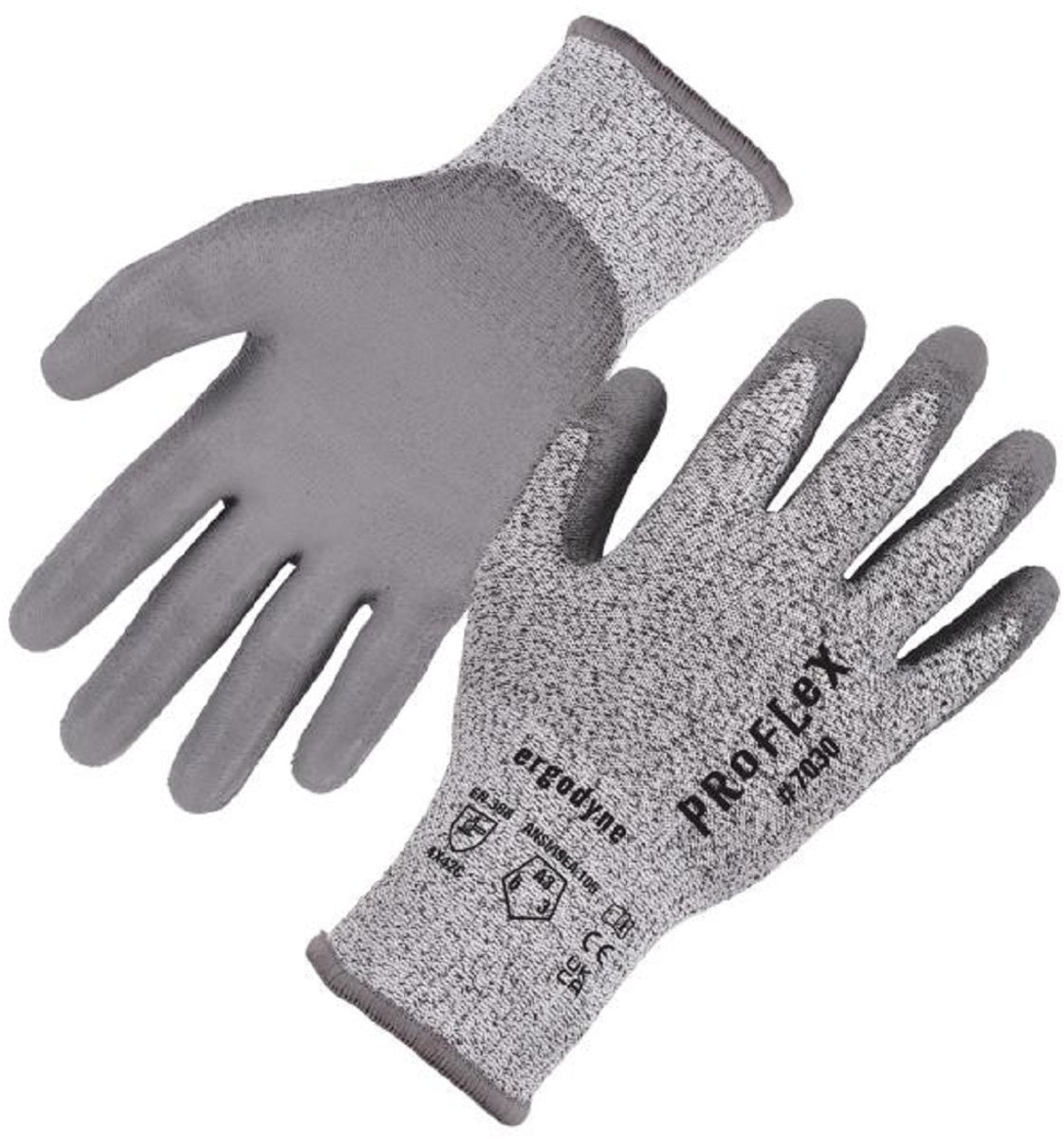 Ergodyne Size Large ProFlex® 7030 13-Gauge High Performance Polyethylene Cut Resistant Gloves With Polyurethane Coated Palm and Fingers