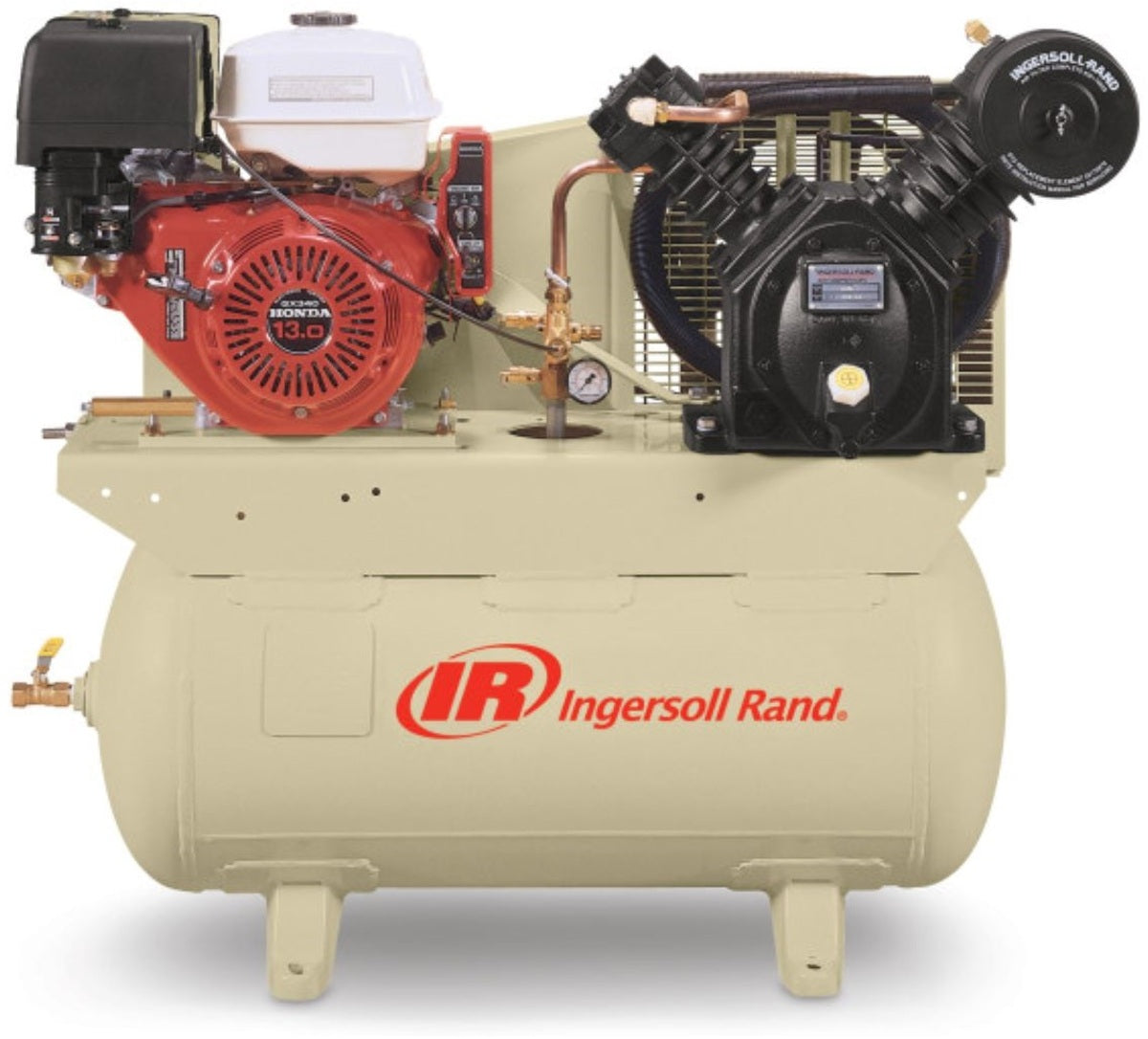 Ingersoll Rand Model 2475F13GH 13hp Air Compressor With 30 gal/Horizontal Tank