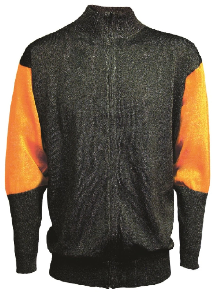 Tuff-N-Lite® Large Black And Orange High Performance Polyethylene Yarn A5 - A8 ANSI Level Cut Resistant Jacket With Zipper Closure