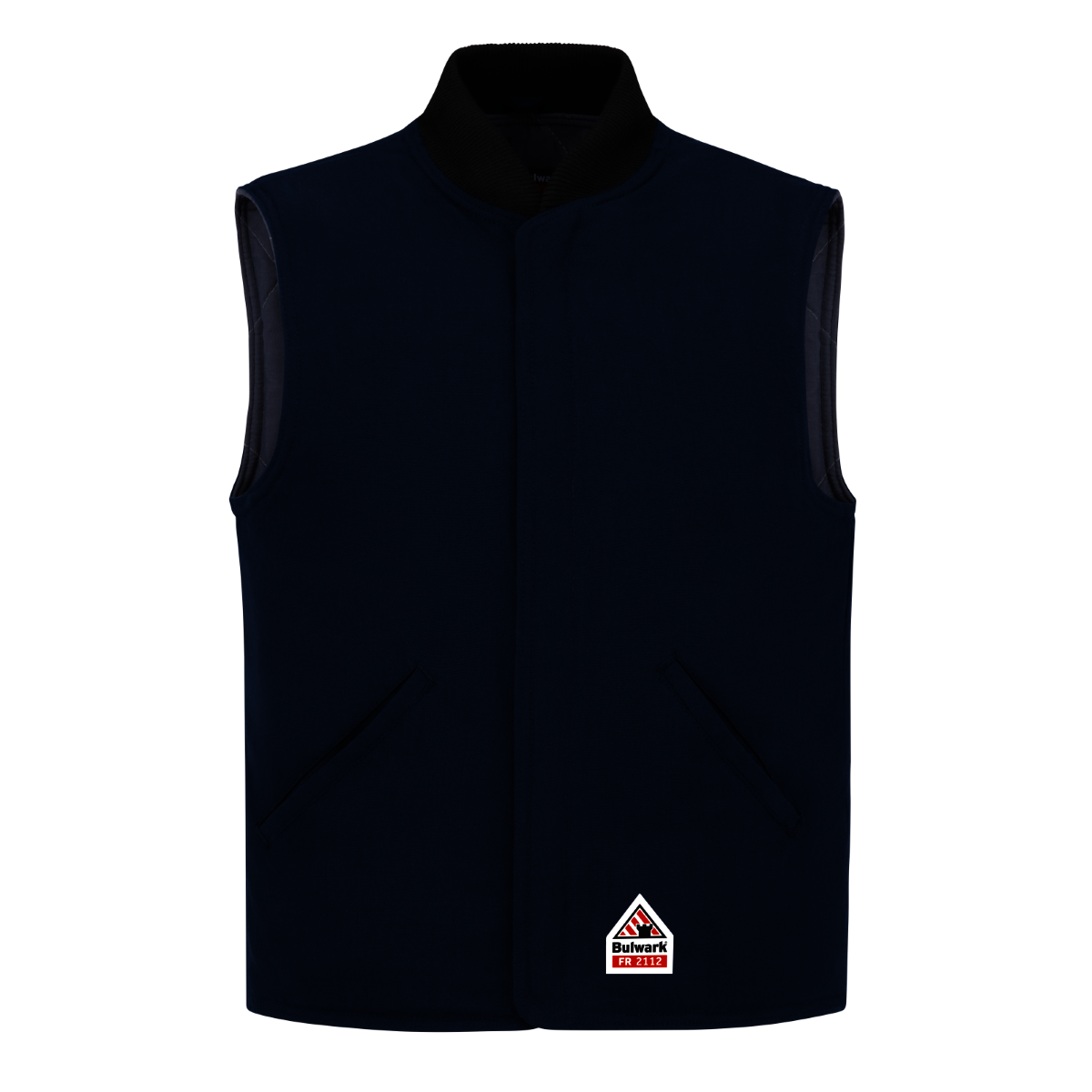 Bulwark® Large Regular Navy Blue Nomex Aramid/Kevlar Aramid Flame Resistant Vest With Snap Front Closure