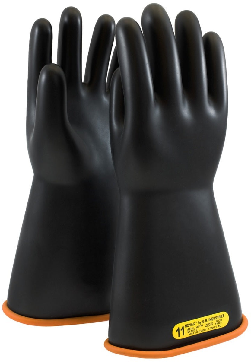 Protective Industrial Products Size 12 Black And Orange NOVAX® Rubber Class 2 Linesmens Gloves
