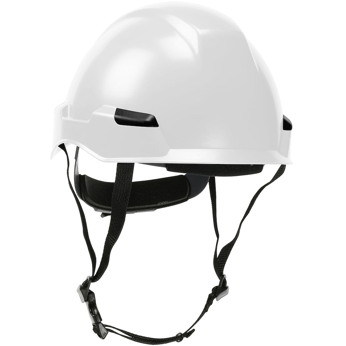 Protective Industrial Products White Rocky™ ABS / Polycarbonate Non-Vented Cap Style Climbing Helmet With Wheel Ratchet/4 Point Nylon Webbing Cradle Suspension And MIPS Technology