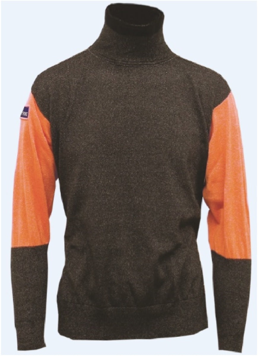 Tuff-N-Lite® Medium Black And Orange High Performance Polyethylene Yarn A5 - A8 ANSI Level Cut Resistant Pullover