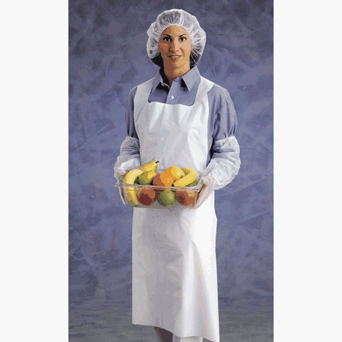 Ansell 28" X 45" White AlphaTec® 54-290 Polyethylene Disposable Aprons