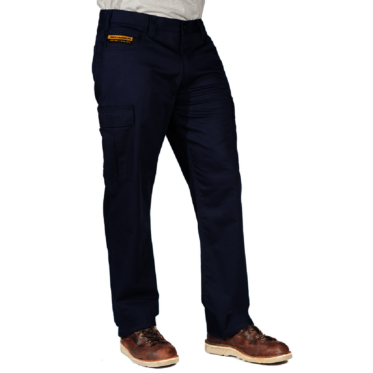 Benchmark FR® 28" X 32" Navy Arapaho Cotton Nylon Flame Resistant Cargo Pant With Zipper Closure