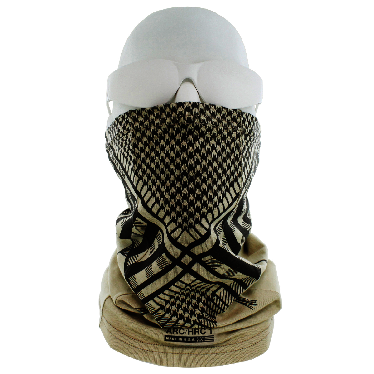 Benchmark FR® One Size Fits Most Beige 2nd Skin Jersey Cotton Modacrylic Nylon Flame Resistant Neck Gaiter With American Shemagh Graphic