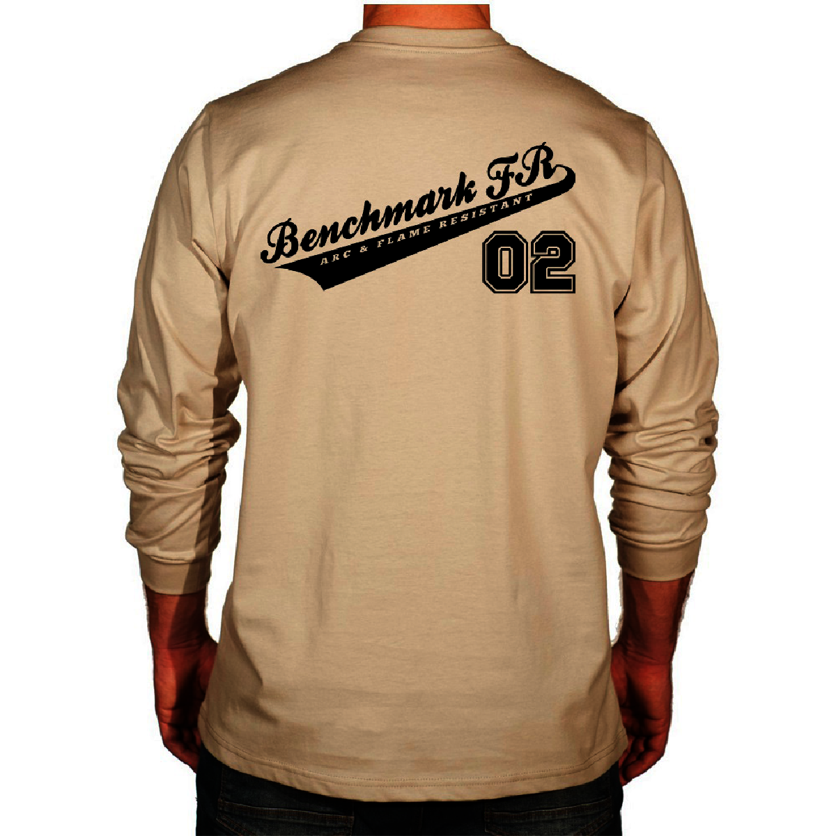 Benchmark FR® 2X Beige Second Gen Jersey Cotton Flame Resistant T-Shirt With Team Jersey Graphic