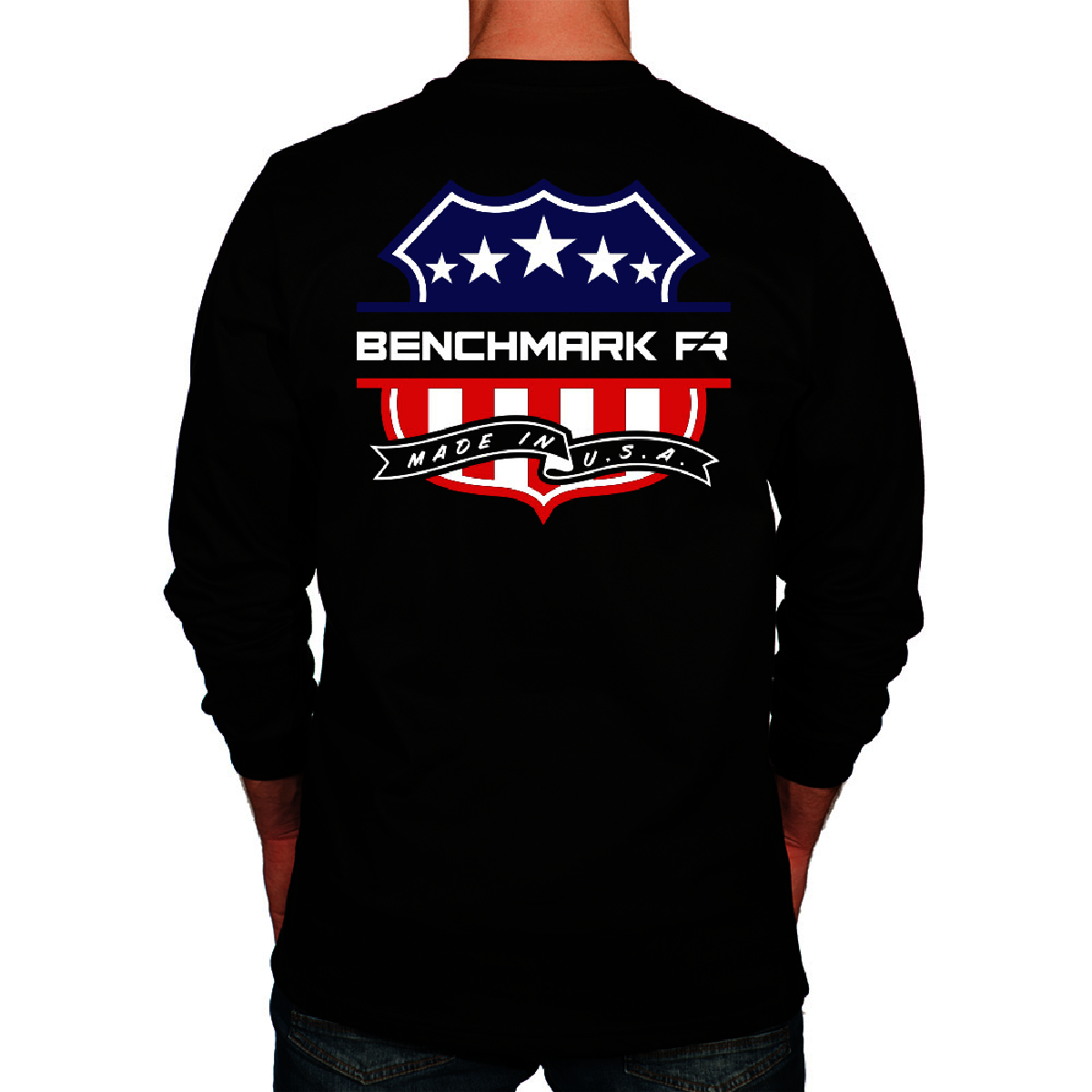 Benchmark FR® 4X Black Benchmark 3.0 Cotton Flame Resistant T-Shirt With FR Union Crest Graphic