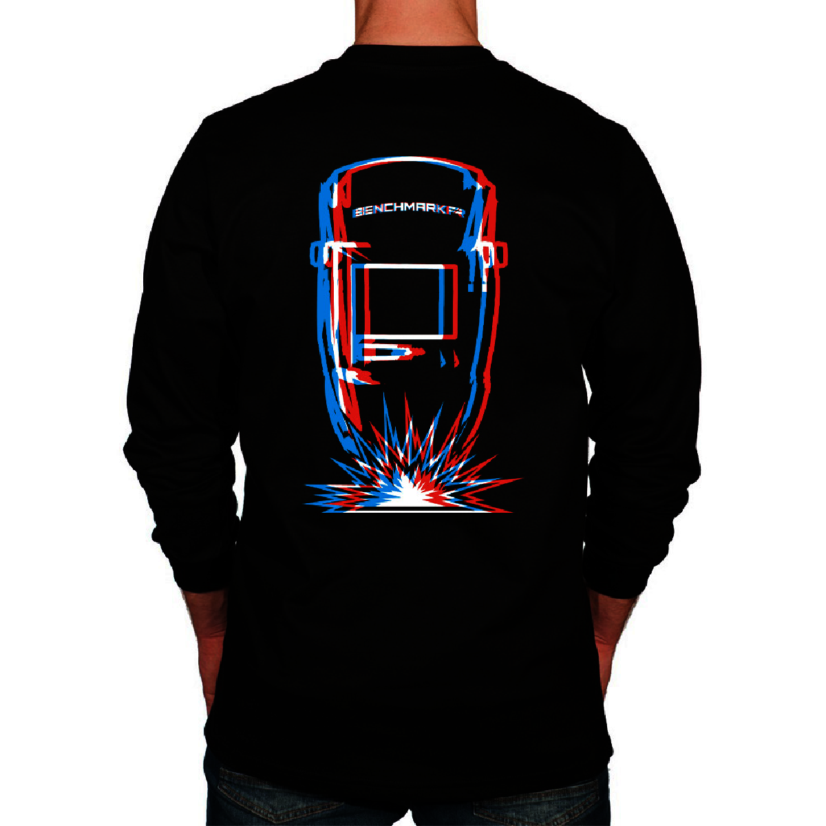 Benchmark FR® Large Black Benchmark 3.0 Cotton Flame Resistant T-Shirt With Weld Mask Graphic