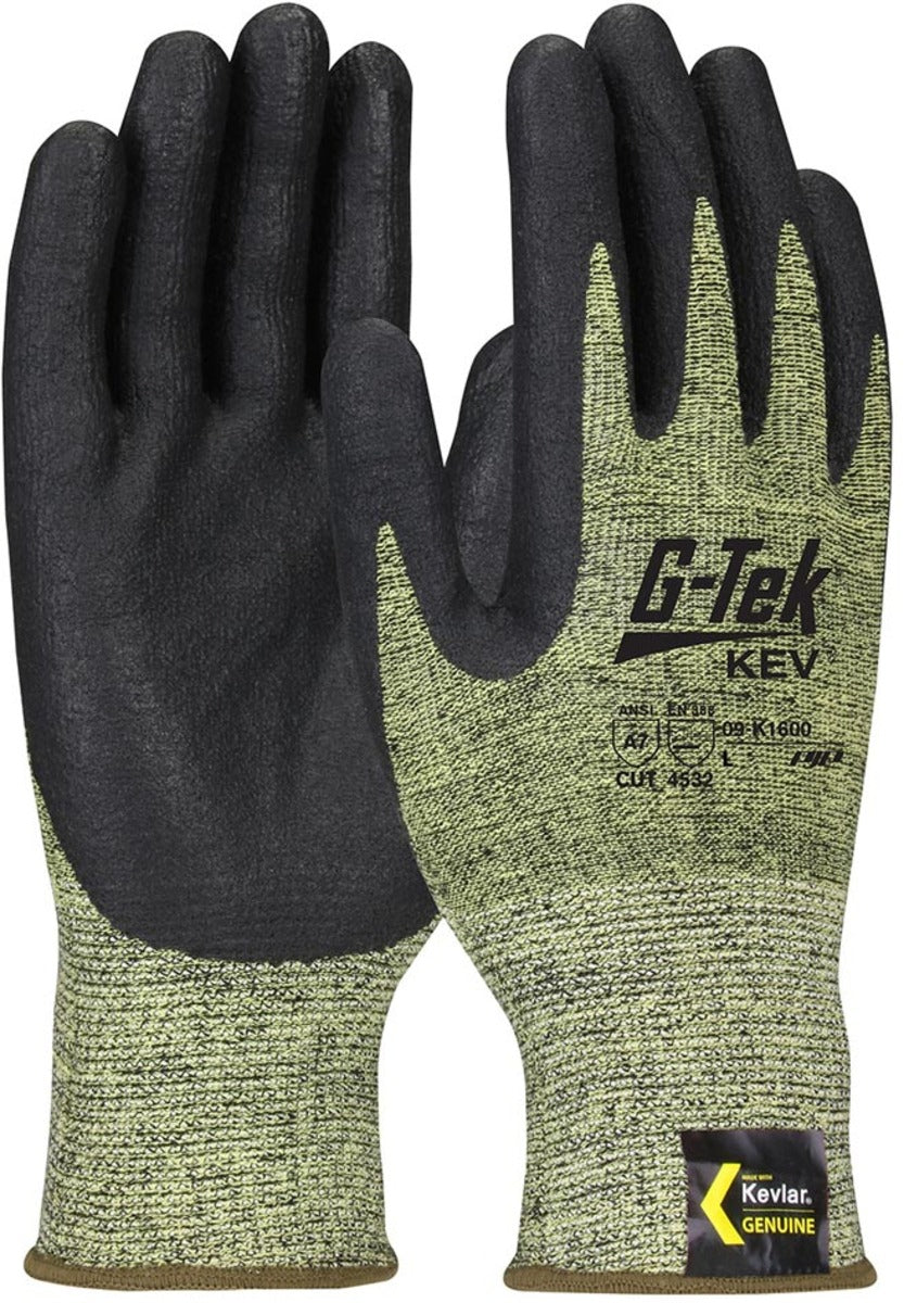 Protective Industrial Products X-Large G-Tek® KEV™ 13 Gauge Kevlar Cut Resistant Gloves With Nitrile Coated Palm And Fingers