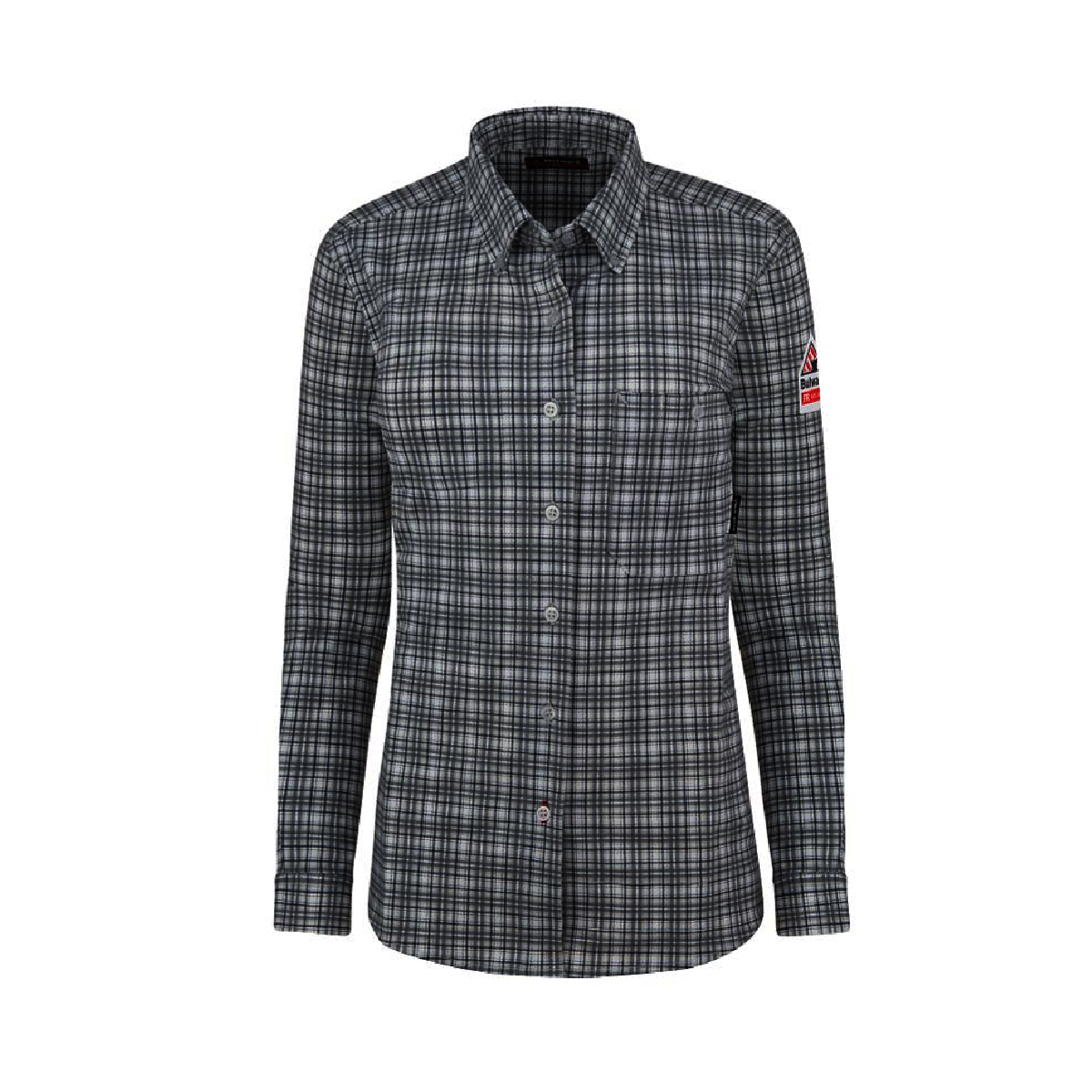 Bulwark® Women's Large Charcoal Cotton/Spandex Elastane Flame Resistant Shirt