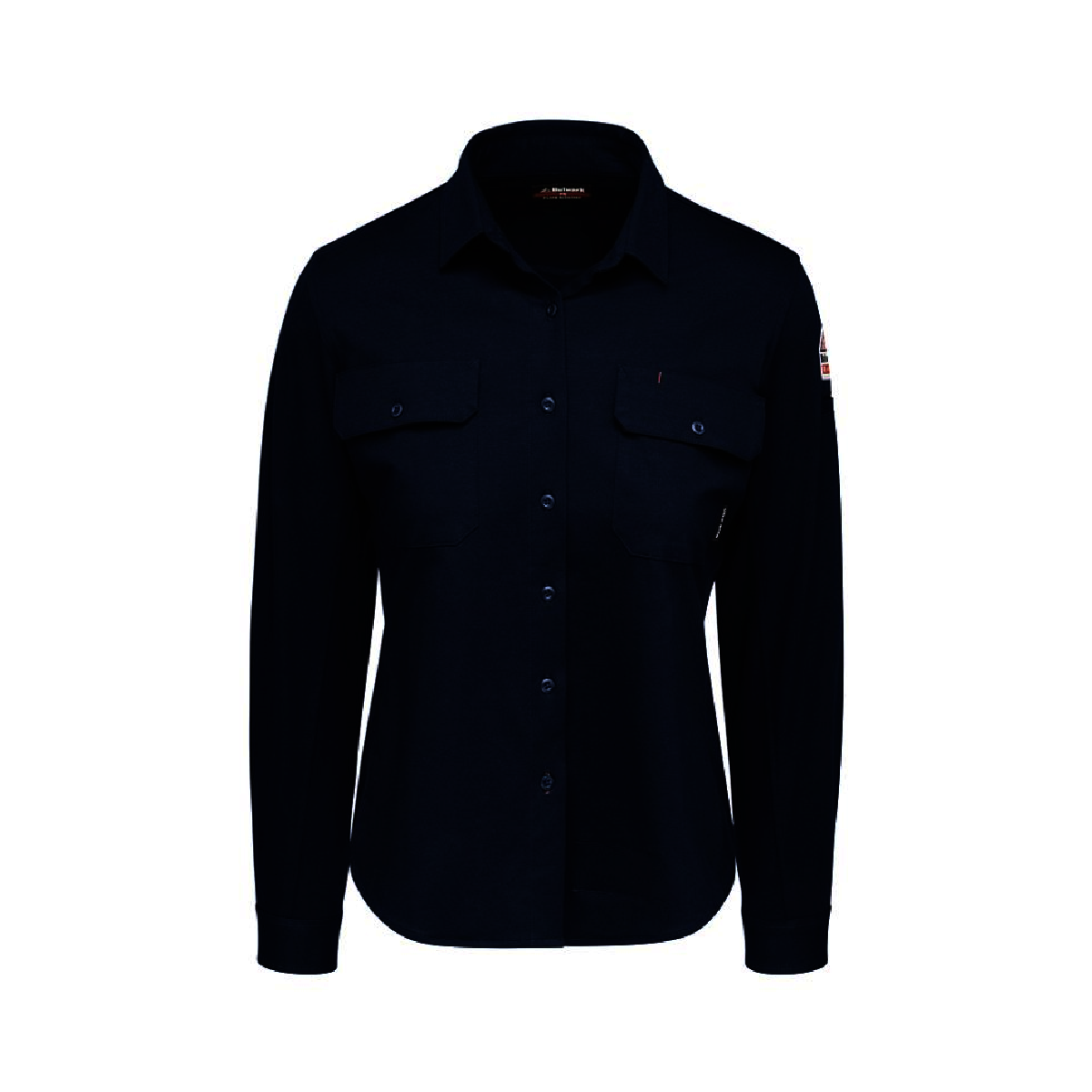 Bulwark® Women's 2X Navy Cotton/Spandex Elastane Flame Resistant Shirt