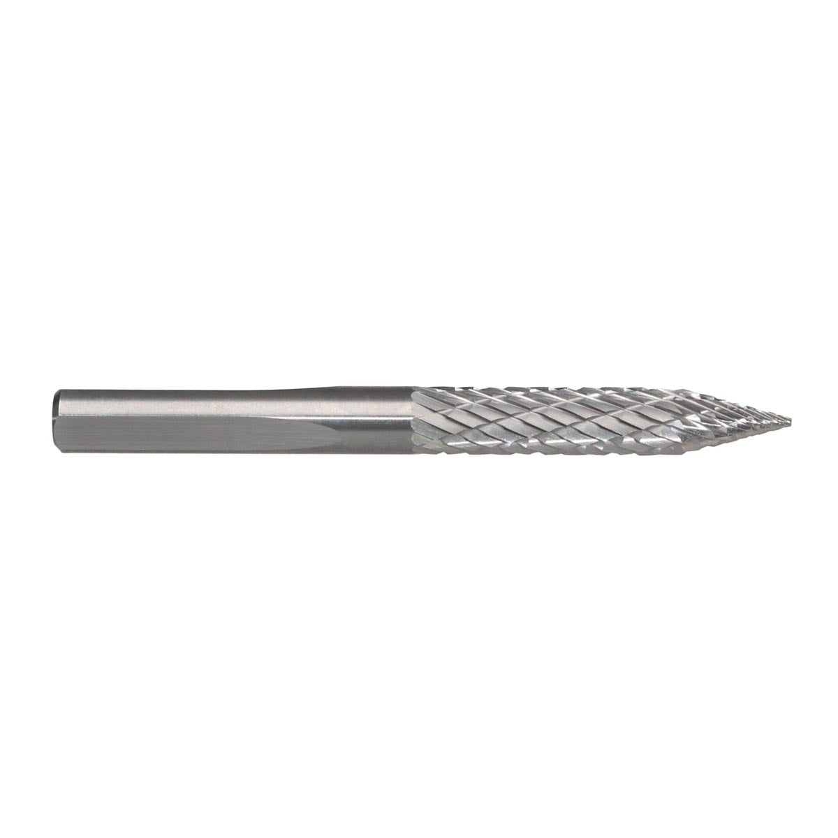 RADNOR™ STB-011T 3/16" X 1" Tri-Shank Tire Shape Double Cut Carbide Burr