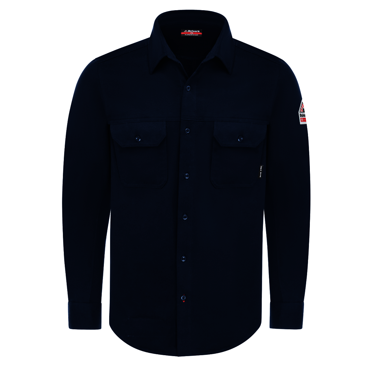 Bulwark® X-Large Navy Jersey/Cotton FR Flex Knit Flame Resistant Shirt With Button Front Closure