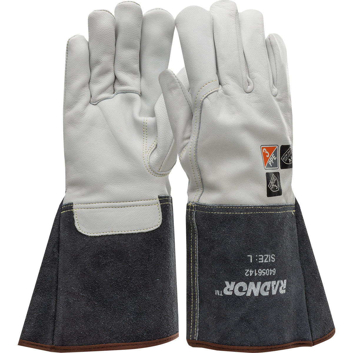 RADNOR™ Small Premium Top Grain Kidskin Leather Cut Resistant TIG Welding Gloves