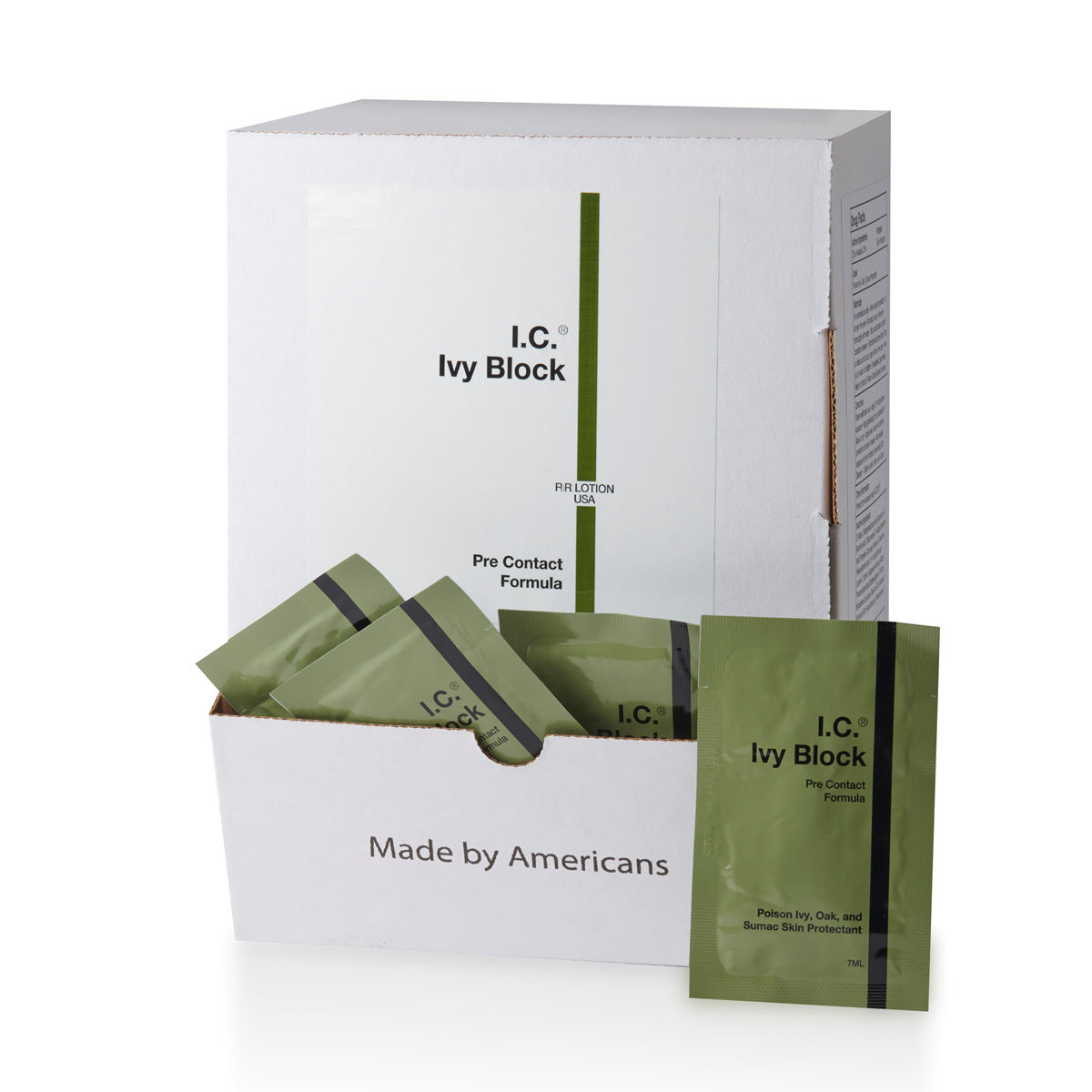 Honeywell 4 ml Single Use- 100 Foil Pack Army Green I.C. Ivy Block Fragrance-Free Pre-Contact Poison Plant Barrier Wipes