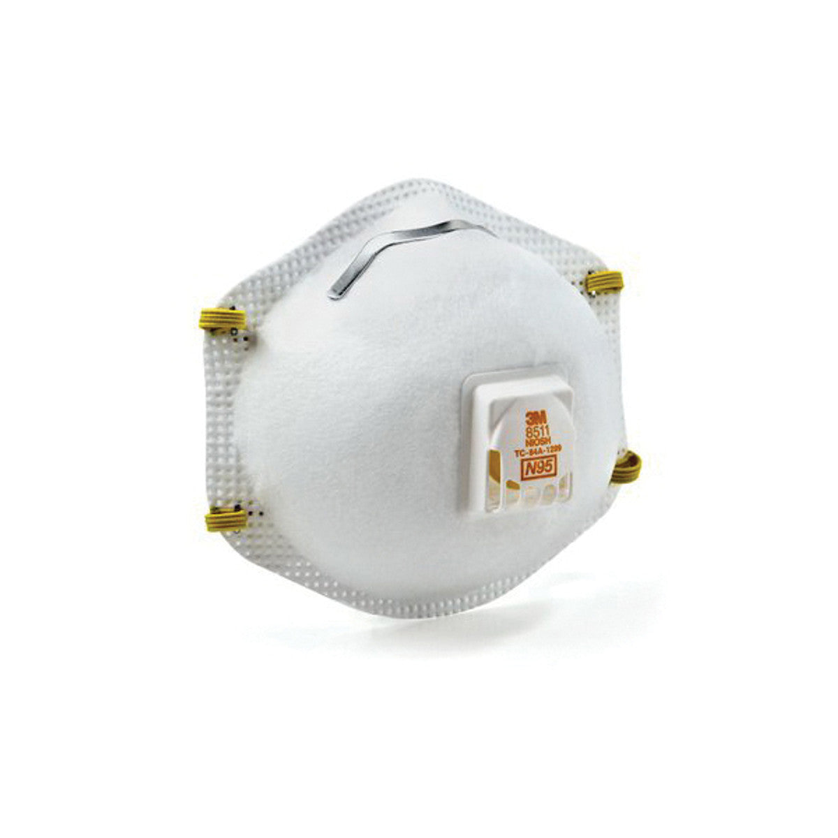 3M™ 051138-54343 8511 Disposable Particulate Respirator W/Cool Flow Exhalation Valve and Adjustable M-Nose Clip, N95, (10/BX) (Per Box)