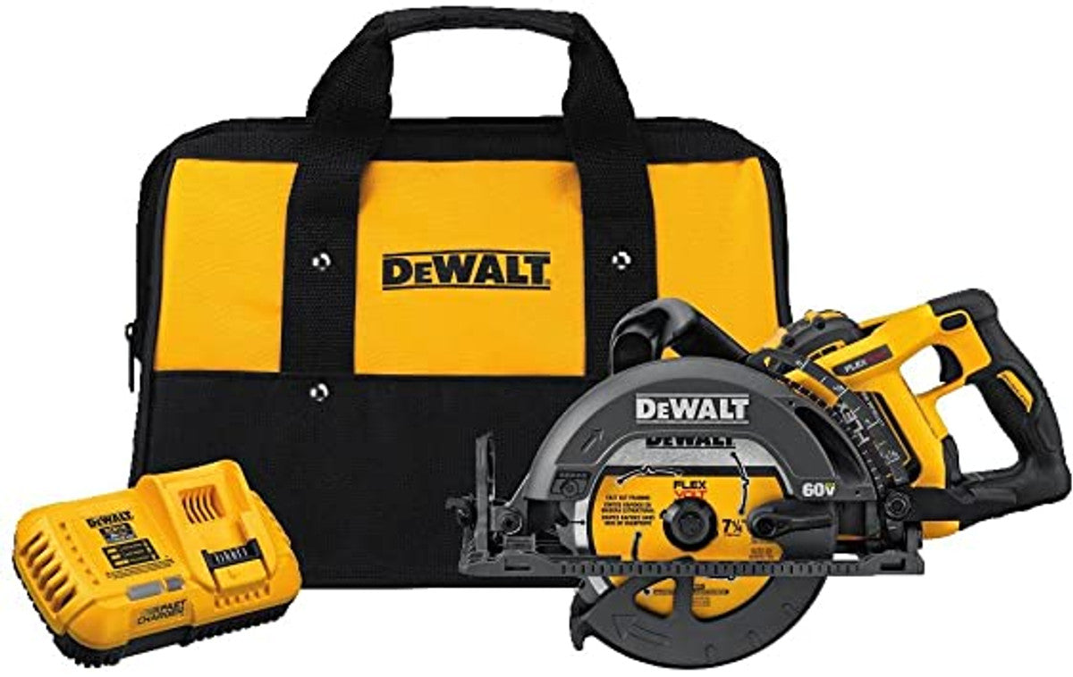 DeWalt DCS577X1 FLEXVOLT® 60V MAX* 7-1/4 IN. CORDLESS WORM DRIVE STYLE SAW 9.0AH BATTERY KIT