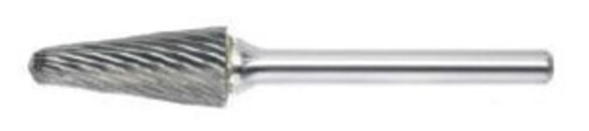 RADNOR™ SL-3L6SC 3/8" X 1 1/16" Radius Cone Shape Single Cut Carbide Burr