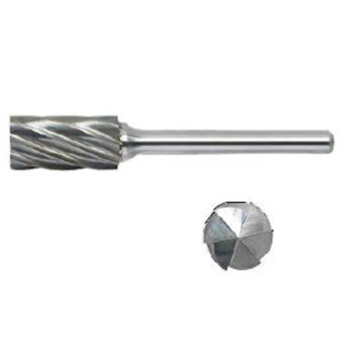 RADNOR™ SB-9FM 1" X 1" Cylindrical (End Cut) Shape Aluminum Cut Carbide Burr