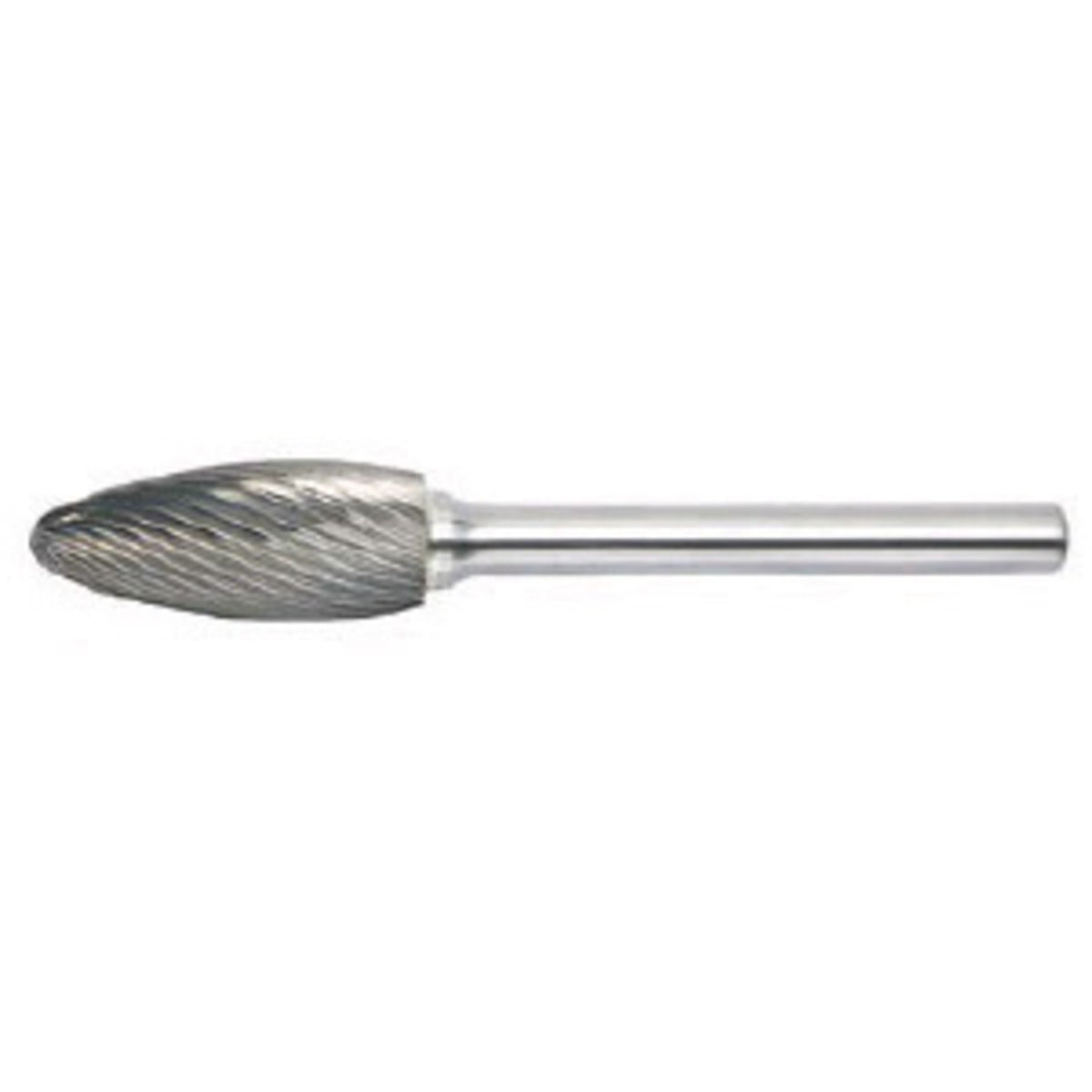 RADNOR™ SH-1L6SC 1/4" X 1/2" Flame Shape Single Cut Carbide Burr