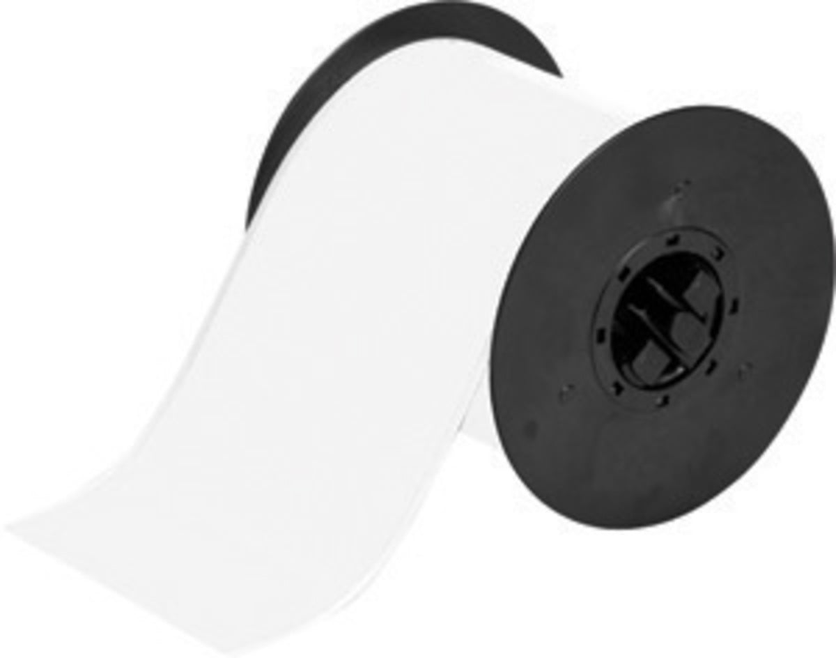 Brady® 4" X 130' White B30 Series Permanent Rubber Based Polyester Label (130 ft Per Cartridge)