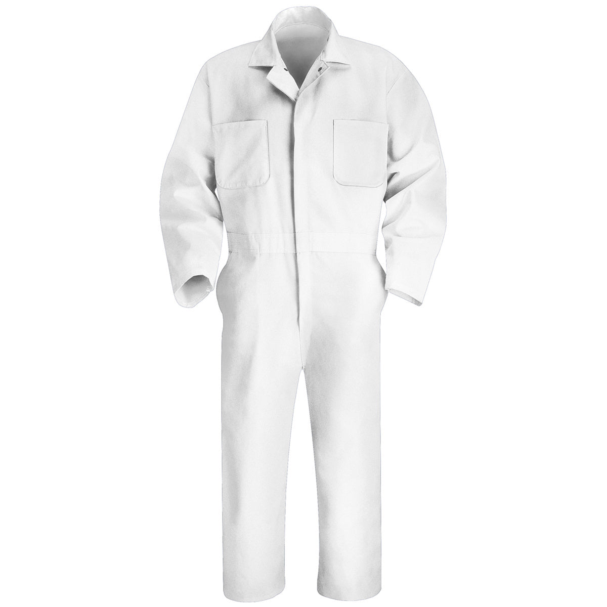 Red Kap® 54"/Regular White 7.25 Ounce Coveralls With Zipper Closure