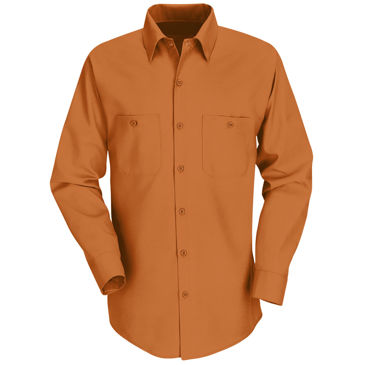 Red Kap® X-Large/Regular Orange 4.25 Ounce Polyester/Cotton Shirt With Button Closure
