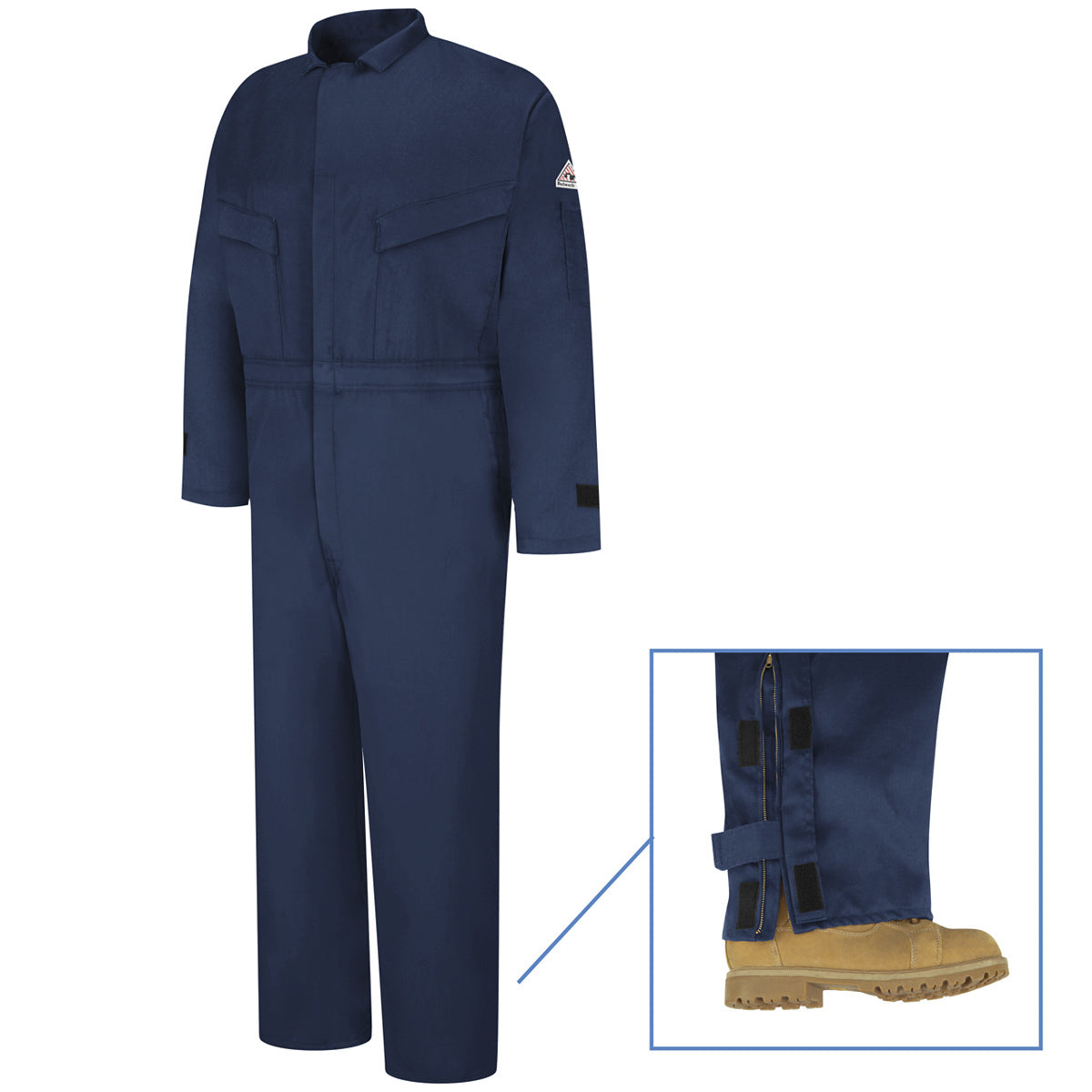 Bulwark® 62 Regular Navy Blue Cotton/Nylon Flame Resistant Coveralls