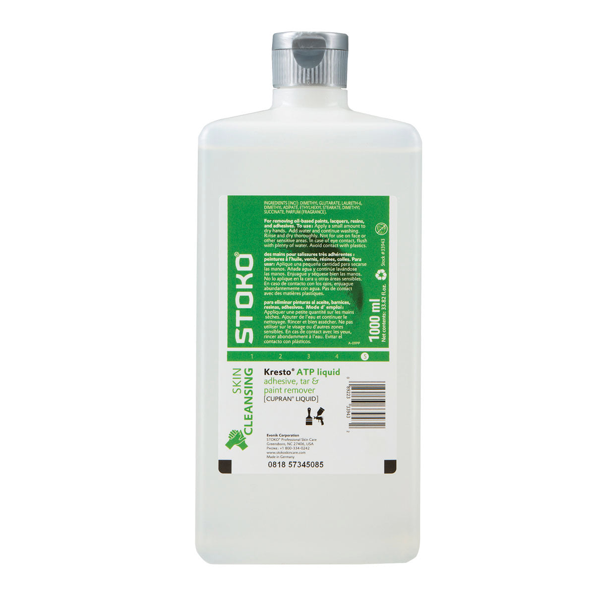 Deb 1 Liter Bottle Clear Kresto® Fresh Scented Hand Cleaner