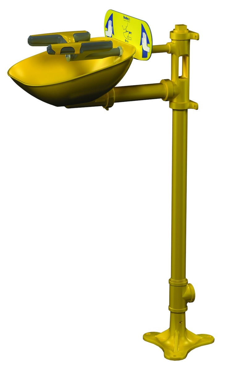Bradley® Halo™ Pedestal Mounted Eye/Face Wash Station Plastic Bowl