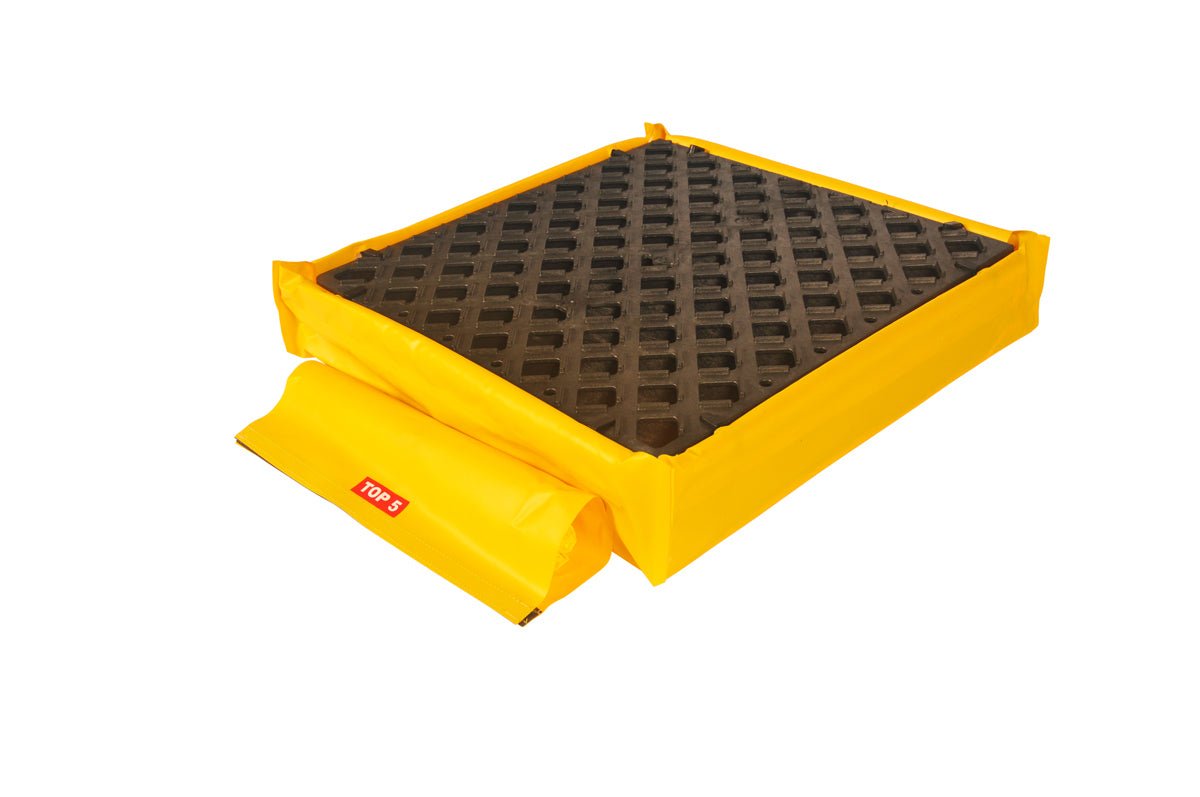 UltraTech 27" X 24" X 5" Flexible Models Ultra-Spill Decks P1 Yellow Polyethylene Bladder System