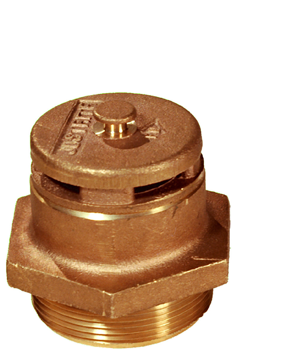 Justrite® 2" NPT X 2" NPS" Yellow Brass Safety Drum Vent