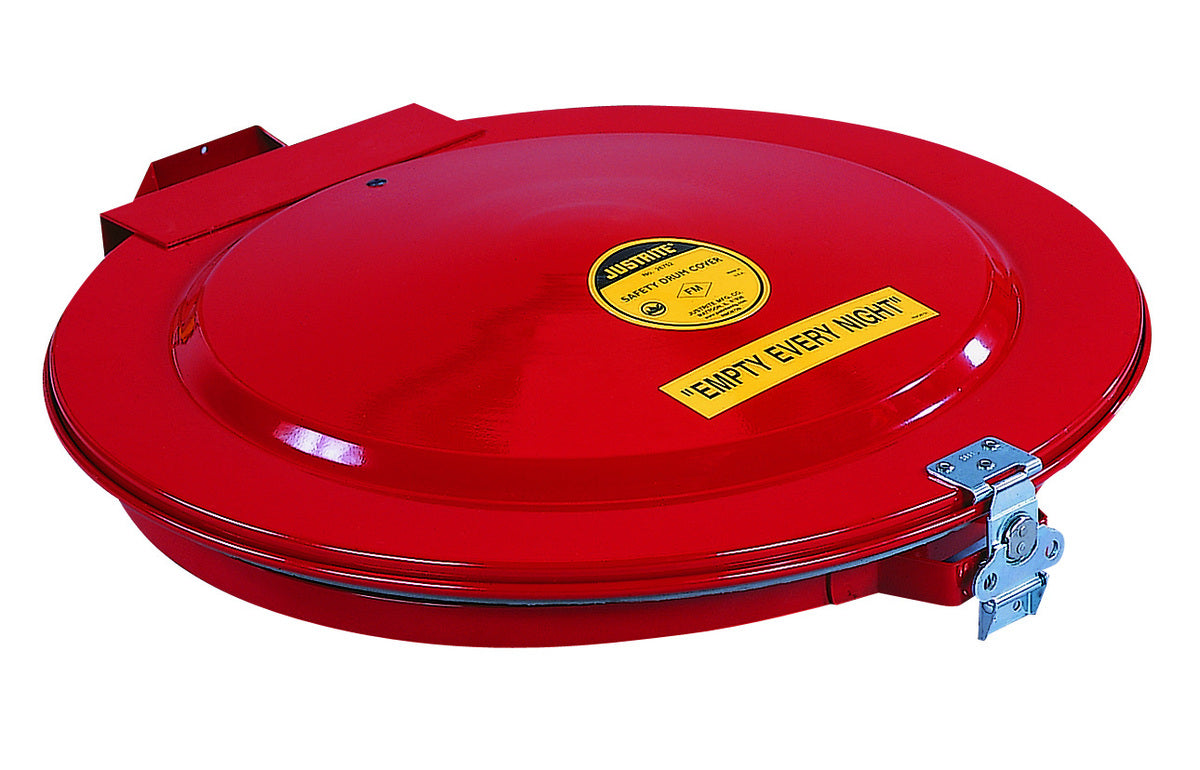 Justrite® 18 3/8" Dia" Red Steel Drum Cover