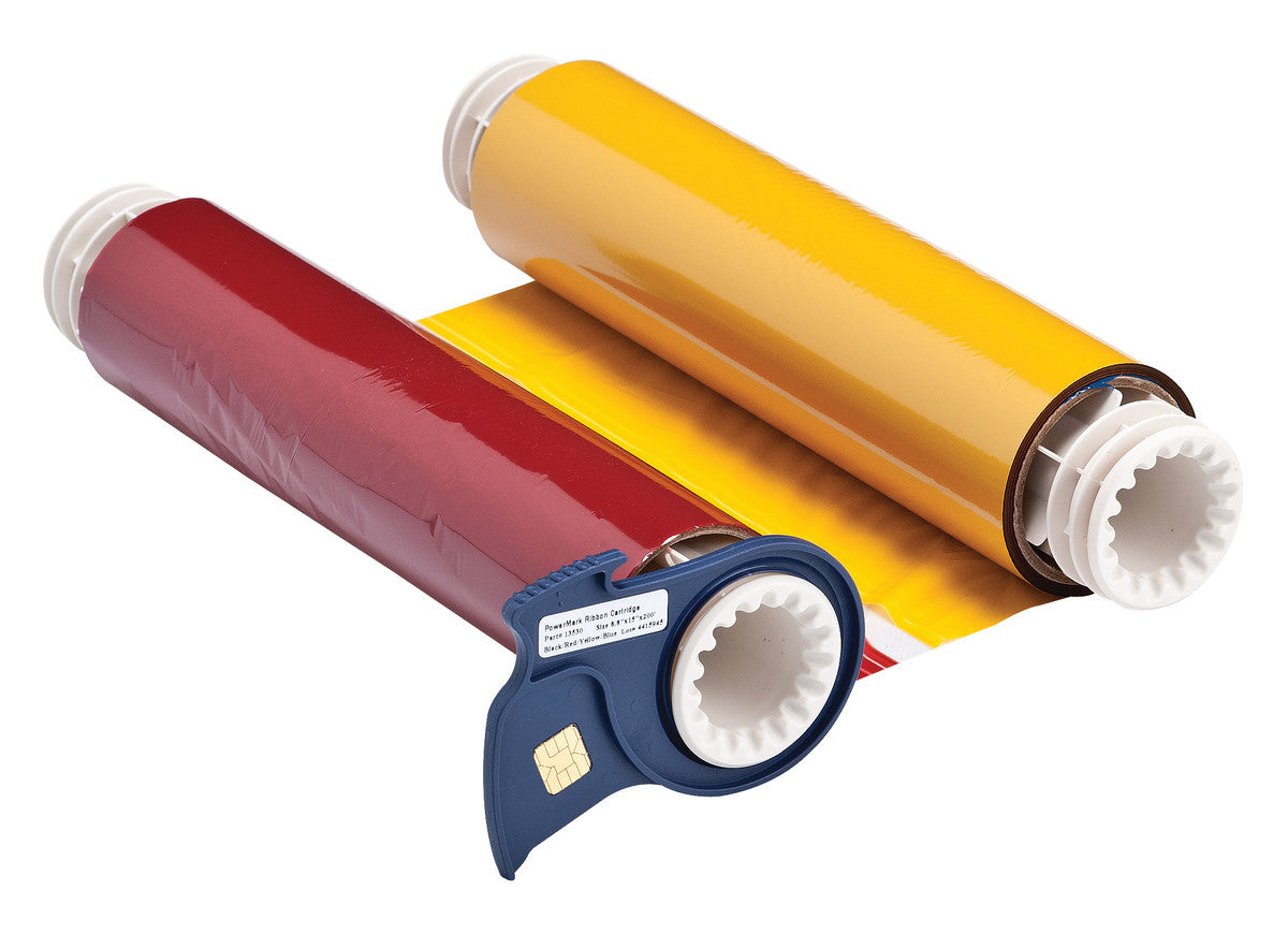 Brady® 8 4/5" X 200' Black/Blue/Red/Yellow BBP®85 Resin Printer Ribbon (200 ft Per Roll)