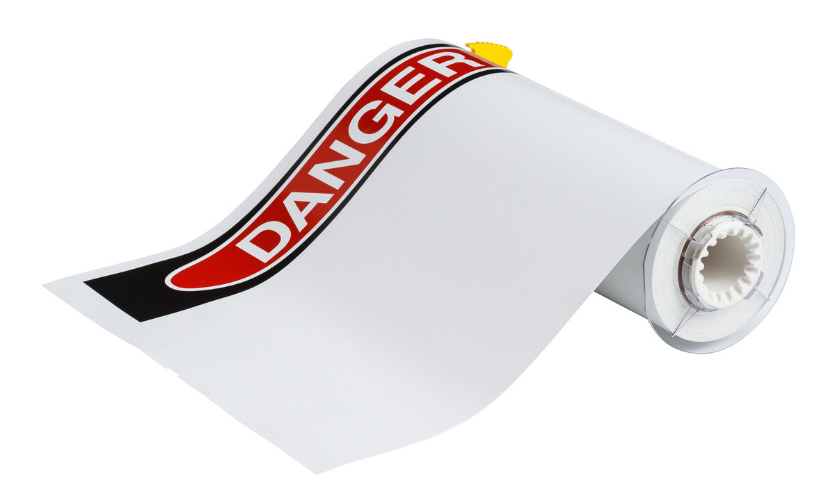 Brady® 10" X 14" Black/Red/White BBP®85 Permanent Acrylic Vinyl Label (40 Per Roll)