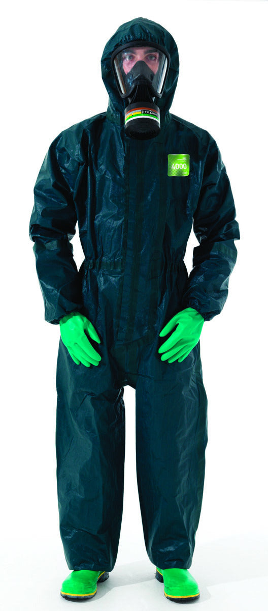 Ansell 4X Green AlphaTec® 4000 Model 111 Laminate Disposable Coveralls