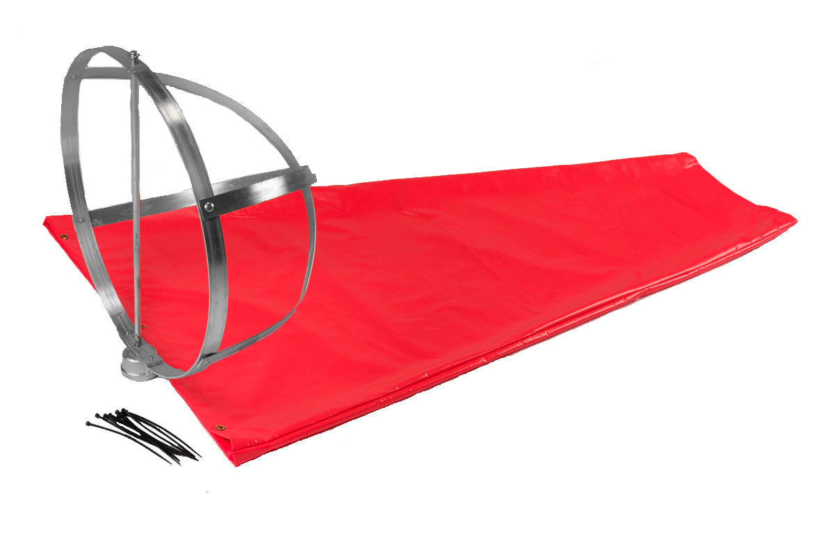 Cortina Safety Products 20" X 20" X 2" Orange Vinyl | Aluminum Windsock