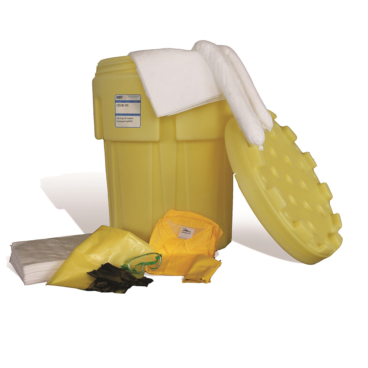 MeltBlown Technologies 31 1/2" X 35" MBT Yellow Plastic Spill Kit