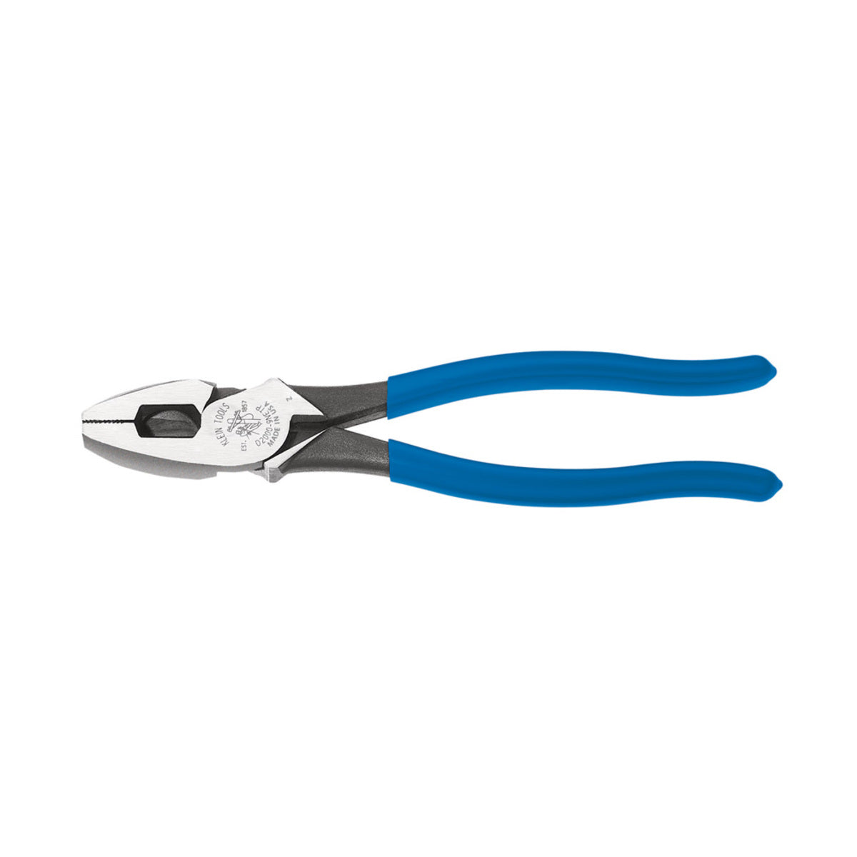 Klein Tools Model 2000 9 3/8" Tool Steel Cross-Hatched Knurled Side Cutting Plier
