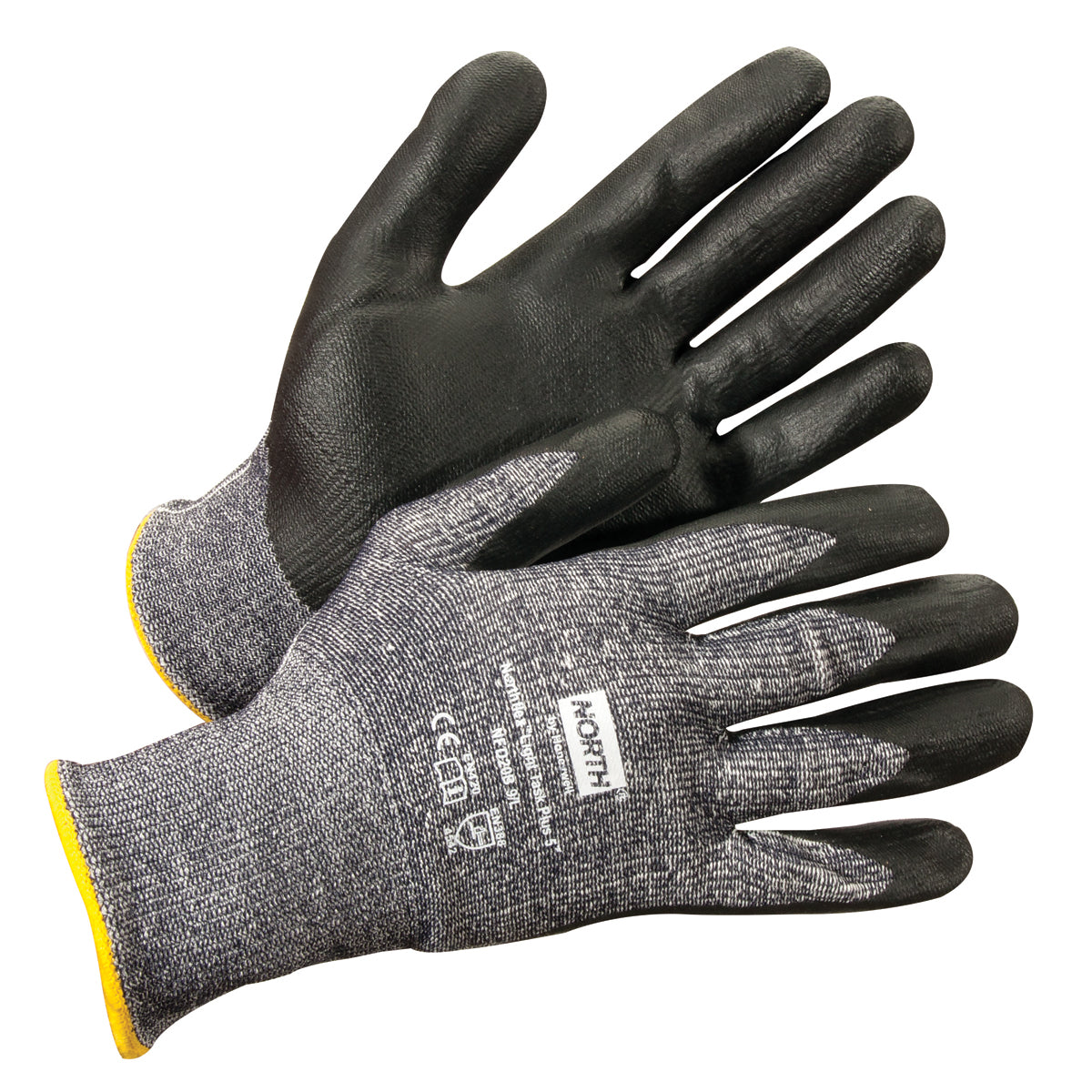Honeywell Medium NorthFlex Light Task Plus 5™ 13 Gauge High Performance Polyethylene Cut Resistant Gloves With Nitrile And Polyurethane Coated Palm And Fingertips