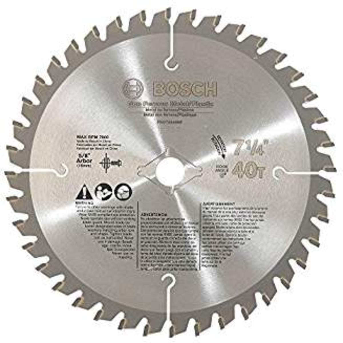 Bosch 7 1/4" 40 Teeth Professional Series Carbide Tipped Circular Saw Blade