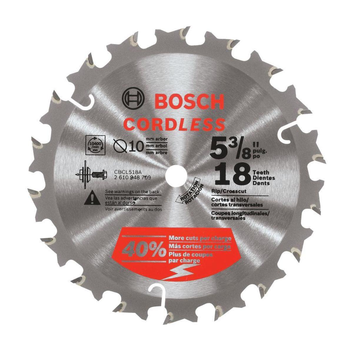 Bosch 5 3/8" 18 Teeth Carbide Tipped Circular Saw Blade