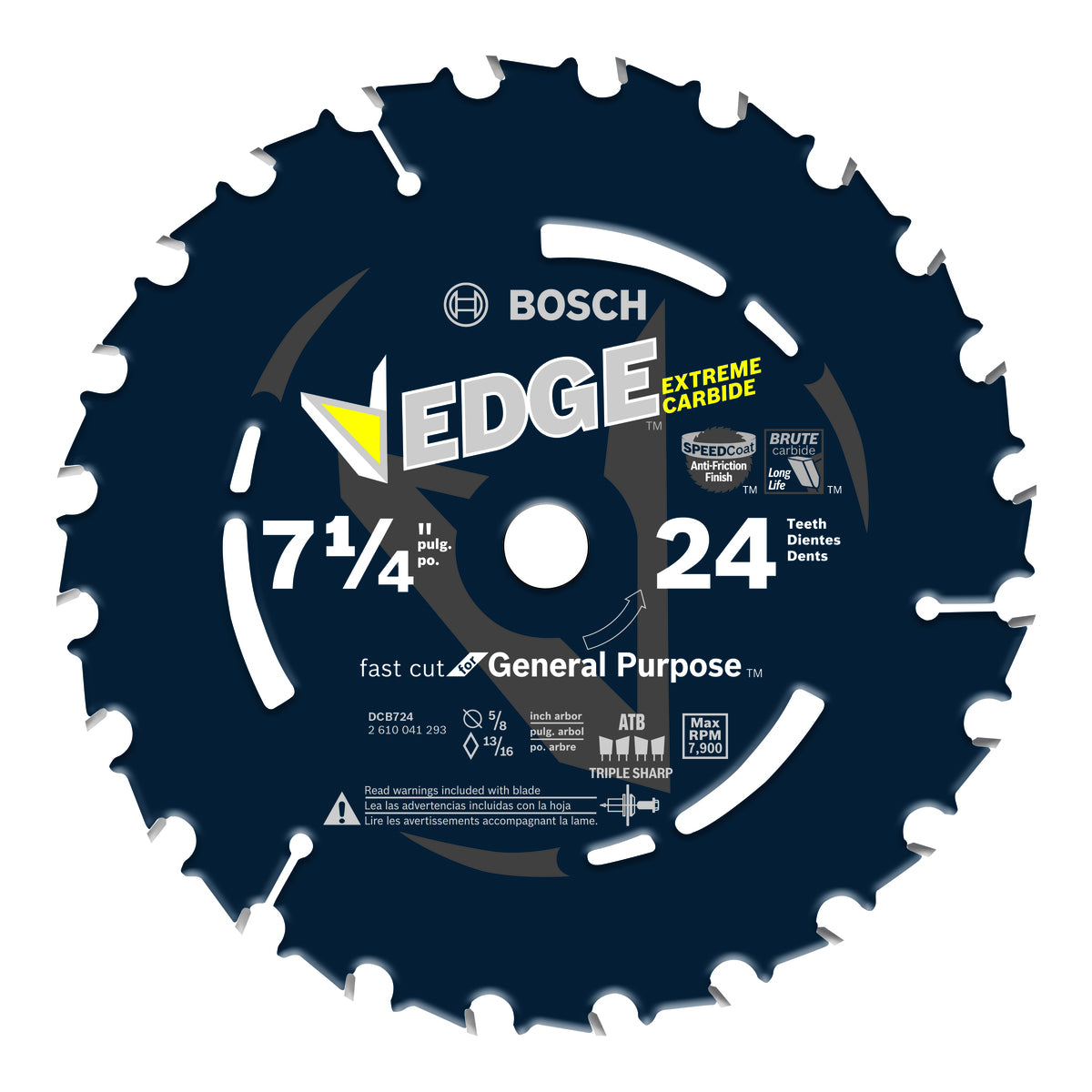 Bosch 7 1/4" 24 Teeth Carbide Tipped Circular Saw Blade