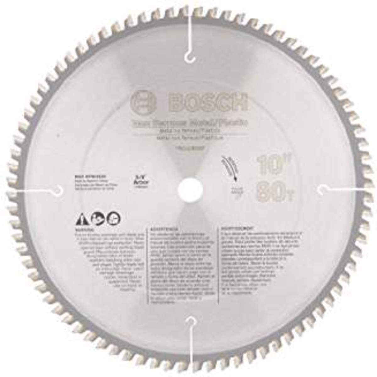 Bosch 10" 80 Teeth Carbide Tipped Circular Saw Blade