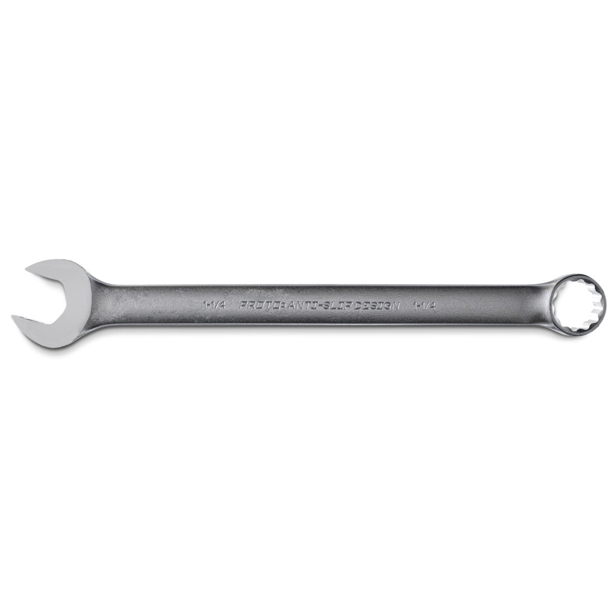 Stanley® 1 1/4" Satin Finished Steel Proto® TorquePlus™ 12 Point Anti-Slip Design Standard Combination Wrench
