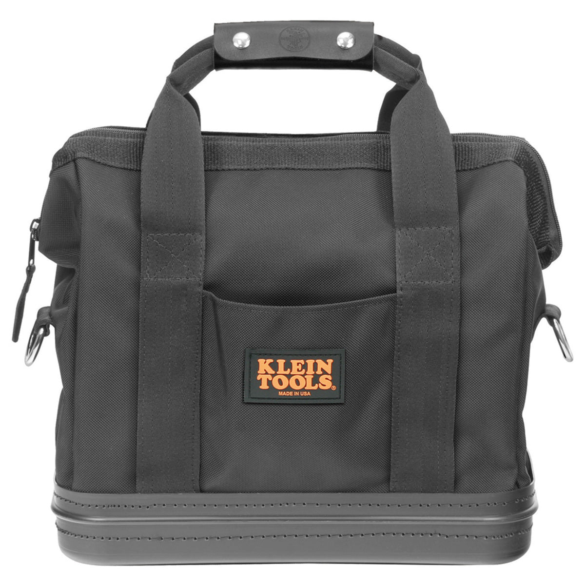 Klein Tools 15" X 8" X 14 1/2" Black Cordura® Ballistic Nylon Tool Bag With (8) Interior And (2) Exterior Pocket